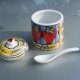 smakowity porcelanowy na dżemy  i konfitury smakowicie zdobiony zestaw