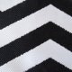 ŁAWKA SIEDZISKO ZYGZAK CHEVRON CZARNO-BIAŁA TAPICEROWANA SKANDYNAWSKIE ŁAWECZKA NA WYMIAR