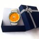 Pomarańcza - zegarek z dużą tarczką - Egginegg