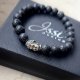 bransoletka męska BLACK LAVA BUDDHA