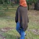 Poncho XL z kominem : Madame Brown&Orange