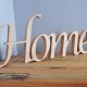 Drewniany napis "Home", stojący, dekoracyjny z drewna
