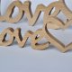 Drewniany napis love stojący, 17cm x 50cm, dekoracja stojąca na ślub, weselny stół, pamiątkę, z litego drewna