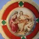 1930 rococo style Francois boucher / 1703 - 1770/  ackermann & Fritz kolekcjonerski wartościowy talerzyk porcelanowy