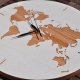 Drewniany zegar "world" mapa świata, 40cm, drewniana dekoracja, duży zegar ścienny dla podróżnika