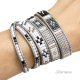 Bransoleta Boho Pastel Grey