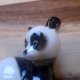 ŁOMONOSOW ❀ڿڰۣ❀ PANDA, lata 60-te XXw. Sygnowana ❀ڿڰۣ❀ Wysokiej jakości figurka porcelanowa ❀ڿڰۣ❀ Ręcznie malowana