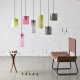 Lampa szklana wisząca NEO III szara