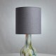 Lampa stołowa GALAXY I szklana wielokolorowa z szarym abażurem