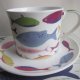 FISH  designed by Cath  Kidston - London 1993 -  porcelanowy radosny zestaw herbaciany- TEACUP & SAUCER