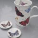 motyle i tyle  Porcelanowy talerzyk - bone china -british made - miniaturowy,  oryginalny