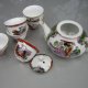 miniaturowy użytkowy orientalny porcelanowy zestaw do celebracji herbaty