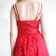koktajlowa sukienka vintage czerwona Koronkowa elegancka