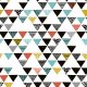 MILUTKA KOCYK 100x135 cm kołderka MINKY kolorowe trójkąty/pomarańczowy