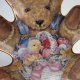 Franklin Mint - Teddy ' s  EASTER Basket by Sarah Bengry -limited edition   - unikatowa  misiowa forma - talerz  -patera kolekcjonerska