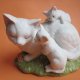 1989 collection alexander Fine Porcelain biskwitowa   Porcelanowa figurka - urocza kocia rodzinka