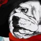 OBRAZ NA PŁÓTNIE 120x80cm LOVE buldog 02-75