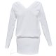White backless jersey dress