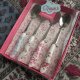 ROSIE'S TEASPOON  SET OF 4 STAINLESS STEEL TEASPOON WITH PORCELAIN HANDLES -  NOWE W ORYGINALNYM OPAKOWANIU