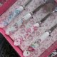 ROSIE'S TEASPOON  SET OF 4 STAINLESS STEEL TEASPOON WITH PORCELAIN HANDLES -  NOWE W ORYGINALNYM OPAKOWANIU