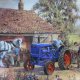 DANBURY MINT - FORD TRACTORS -  AT THE FORGE -FORDSON E27N BY MICHAEL HERRING   kolekcjonerski talerz porcelanowy