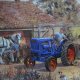 DANBURY MINT - FORD TRACTORS -  AT THE FORGE -FORDSON E27N BY MICHAEL HERRING   kolekcjonerski talerz porcelanowy