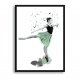 plakat balet glamour mięta tryptyk 50x70cm baletnice