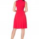 Sukienka rozkloszowana, T237, czerwony