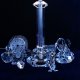 Art Deco ❤ SWAROVSKI - PIĘKNA KRYSZTAŁOWA LAMPA - kryształ rżnięty - BIŻUTERYJNA ❤ Nowy kompletny zestaw