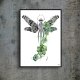 Plakaty zestaw - NATURA - robale zielone 50x70cm