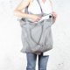 Lazy bag torba jasnoszara na zamek / vegan / eco