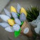 Tulipany z materiału 31cm-12szt Dzień matki