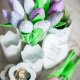 Tulipany z materiału 31cm-12szt Dzień matki