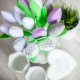 Tulipany z materiału 31cm-12szt Dzień matki