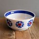 miski ceramiczne, granatowe kwiaty, komplet