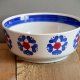 miski ceramiczne, granatowe kwiaty, komplet