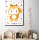 Plakat dla dziecka pokój dziecka - wiewiórka 50 x 70 cm