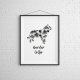 Plakat Border Collie Tropical