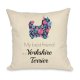 Poszewka na poduszkę - Yorkshire Terrier Flowers