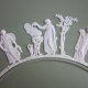 Wedgwood Antique - kolekcjonerski niezwykle  elegancki  klasyczny duży 24 cm talerz porcelanowy rarytas rzadko spotykany