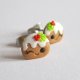 Słodkie Świąteczne Kolczyki Kawaii Świąteczny Pudding Świąteczny Prezent dla Dziewczynki Prezent dla Dziewczyny