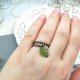 Green leaf - pierścionek spiralny z miedzi