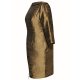 Brązowo złota sukienka jedwabna- plus size