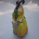 antyk - ręcznie malowana - sygnowana - ARCADIAN CHINA ENGLAND - Starej daty figurka porcelanowa