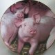 Hamilton collection 1996 "NOSY PORKER " THE " PIGGY  PORTRAITS " PLATE COLLECTION