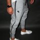 SPODNIE BUTTON LONG PANTS jasno szare rozpinane