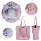 Lazy bag torba różowa na zamek / vegan / eco