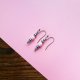 WHW Taste Earrings Pink Marble II