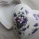 WILD  VIOLETS  -ORYGINALNA FORMA PIĘKNE ZDOBIENIE duże porcelanowe puzdro