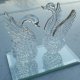 swans in love hand made -dobrana para - nowe ręcznie wykonane figurki szkło artystyczne